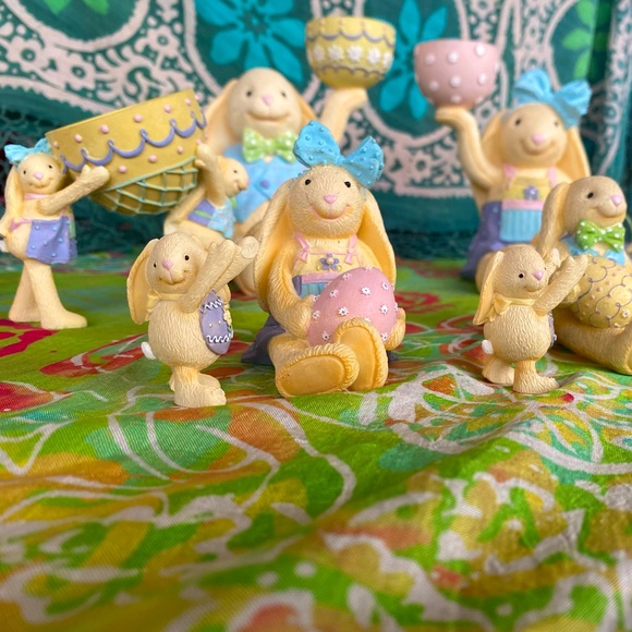 Easter Candle and Egg Holder Set (8 piece)